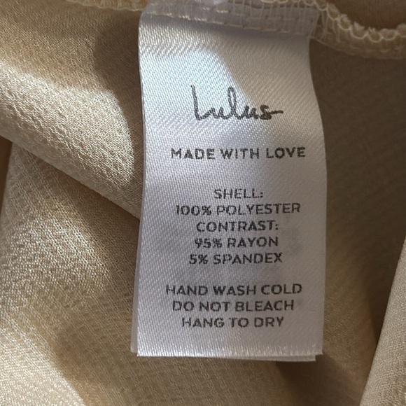 Lulus Emmerson Champagne Satin Sleeveless Cowl Neck Bodysuit - Picture 8 of 11